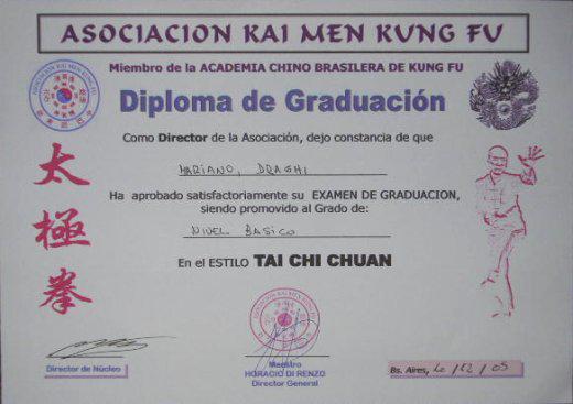 Diploma Tai Chi
